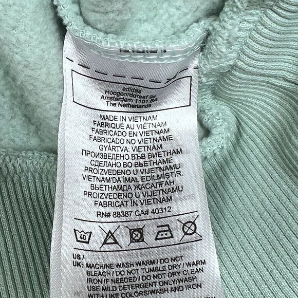 Adidas Sweatshirt Womens Size Large Blue Essentials Big Logo Crew Neck - Picture 10 of 12